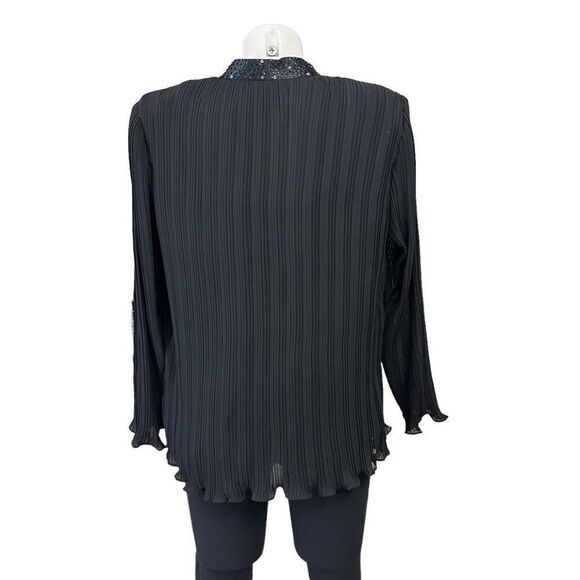 Scarlett Nite Woman 2 Piece Beaded & Pleated Cardigan & Tank Set sz 14 W - Picture 8 of 13